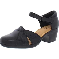 Czółenka - Clarks Emily Rae damskie czółenka, Czarna skóra, 38 EU - miniaturka - grafika 1