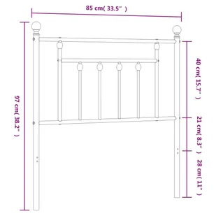 Metalowe wezgłowie, białe, 80 cm Lumarko! - Inne meble do sypialni - miniaturka - grafika 8
