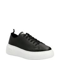 Trampki damskie - Armani Exchange Skórzane trampki - miniaturka - grafika 1