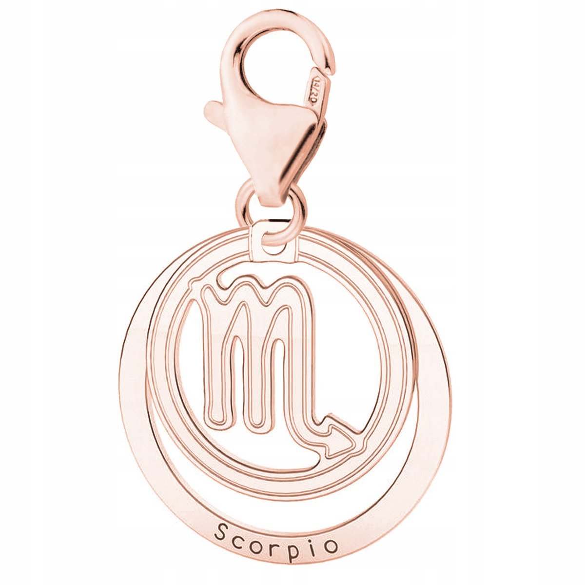 Zawieszka Pozłacana ze Znakiem Zodiaku Skorpiona Zodiak Skorpion SREBRO 925