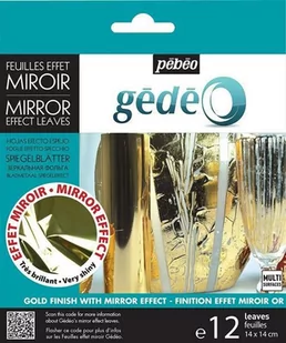 Pebeo MIRROR efekt lustra - złote płatki 12szt. - Pozostałe akcesoria dla plastyków - miniaturka - grafika 1