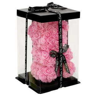 Empik Gifts, Różany Miś, Różany, 33 cm - Figurki dekoracyjne - miniaturka - grafika 1