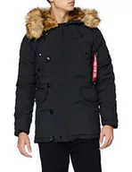 Kurtki męskie - ALPHA INDUSTRIES Męska kurtka zimowa Explorer W/O Patches, czarny, S - miniaturka - grafika 1