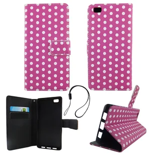 Etui na telefon komórkowy Etui na telefon komórkowy Huawei P8 Lite Polka Dot Purple White - Etui i futerały do telefonów - miniaturka - grafika 1