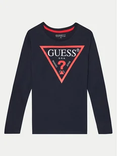 Guess Bluzka L84I29 K8HM0 Granatowy Regular Fit - Bluzki damskie - miniaturka - grafika 1