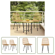 Fotele i krzesła ogrodowe - The Living Store krzesła ogrodowe 2 szt. 48x62x84 cm PE rattan - miniaturka - grafika 1