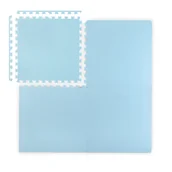 Wyposażenie pokoiku dziecięcego - Ricokids Duża mata piankowa, puzzle 4 szt. niebieskie - miniaturka - grafika 1