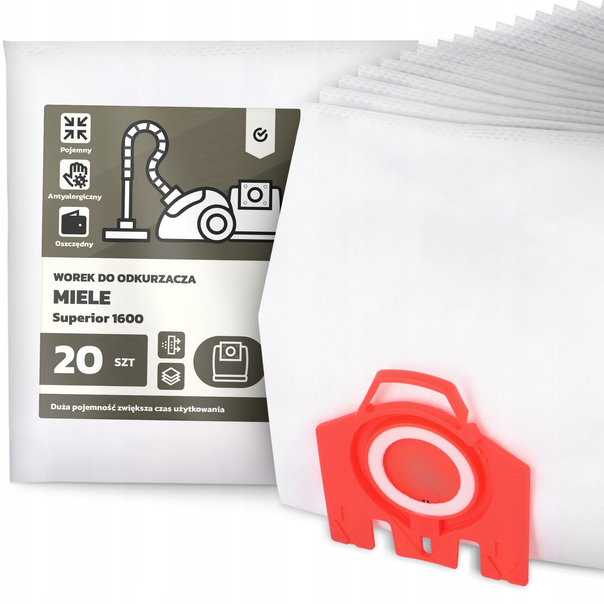 20x Worek do Odkurzacza Miele Superior 1600 Syntetyczny Duży Torba Worki G9