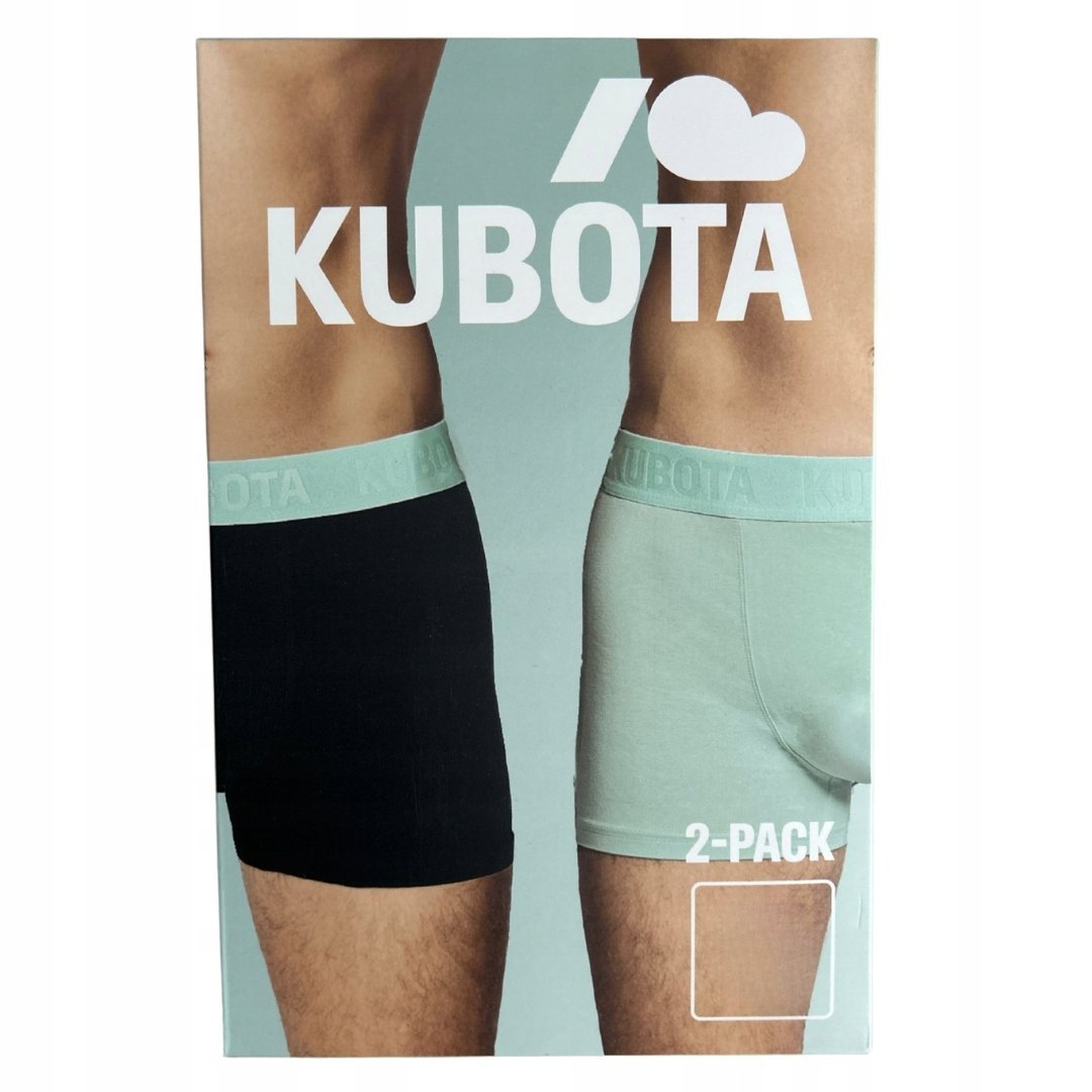 Bokserki męskie KUBOTA 2-pak (czarne, turkusowe) XL