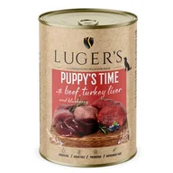 Mokra karma dla psów - Karma dla psa LUGER'S Puppy's Time z wołowiną, wątróbką z indyka i borówką 400 g - miniaturka - grafika 1