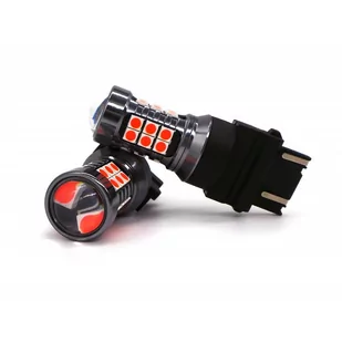 P27/7W żarówka LED 3157 12V CANBUS 1400lm czerwona motoLEDy - Żarówki samochodowe - miniaturka - grafika 1