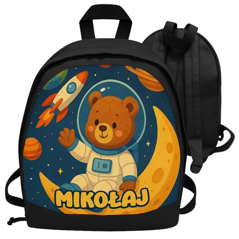Plecak z Misiem Astronauta z imieniem - kosmiczny plecaczek dla dzieci