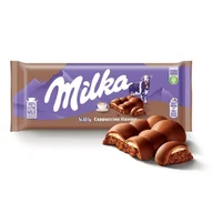 Czekolada - Milka Bubbly Czekolada mleczna z nadzieniem mlecznym o smaku cappuccino 97 g - miniaturka - grafika 1