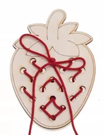 Zabawki interaktywne dla dzieci - Przeplatanka TRUSKAWKA zestaw ze sznurówką - miniaturka - grafika 1