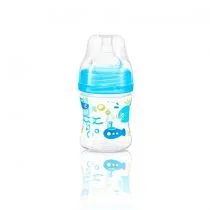 Babyono Butelka antykolkowa szerokootworowa niebieska 120 ml - Butelki dla niemowląt - miniaturka - grafika 1