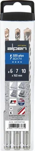 Alpen Wiertło SDS+ F4 Box 3 pcs. 6-7-10x 160 - Wiertła - miniaturka - grafika 1