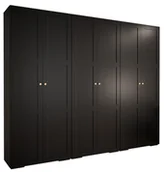 Szafy - Szafa przesuwna Garderoba MANHATTAN RYFEL 10 300 gł. 47 czarny - miniaturka - grafika 1