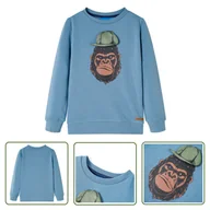 Bluzy dla dziewczynek - Bluza dziecięca - niebieska - 128 - Bluza Dla Dziecka - miniaturka - grafika 1