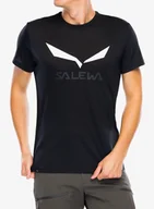 Koszulki i topy damskie - Koszulka Salewa Solidlogo Dry T-shirt - black out - miniaturka - grafika 1