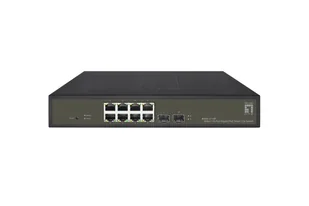 LevelOne GES-2110P łącza sieciowe Zarządzany L2 Gigabit Ethernet (10/100/1000) Obsługa PoE Czarny - Pozostałe akcesoria sieciowe - miniaturka - grafika 1