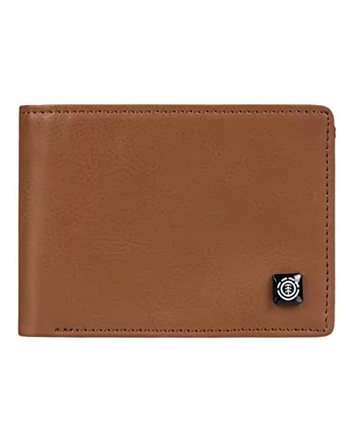 Element SEGUR Skórzany portfel, akcesoria podróżne - Męski portfel z potrójną fałdą, brązowy, U, brązowy