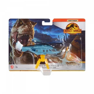 Matchbox Jurassic World Helikopter Ratunkowy - model lub pojazd - Samoloty i helikoptery - miniaturka - grafika 1