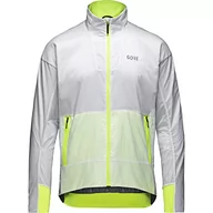 Kurtki męskie - GORE WEAR GORE WEAR Męska kurtka Drive, kurtka męska Biały/neonowy żółty XS 100843 - miniaturka - grafika 1