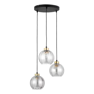 Devi lampa wisząca 3-punktowa czarna/transparent 4579 - Lampy sufitowe - miniaturka - grafika 1