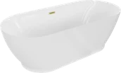 Wanny - Mexen Roxy wanna wolnostojąca 180 x 85 cm, biała, przelew złoty szczotkowany - 51201808500-55 - miniaturka - grafika 1