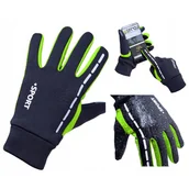 Rękawiczki rowerowe - RĘKAWICZKI DOTYKOWE DAMSKIE ZIMOWE CZARNE OCIEPLANE Z MESZKIEM RUN ERCOLE - miniaturka - grafika 1