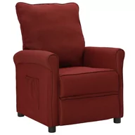 Fotele - Lumarko Fotel rozkładany, winna czerwień, obity tkaniną! - miniaturka - grafika 1