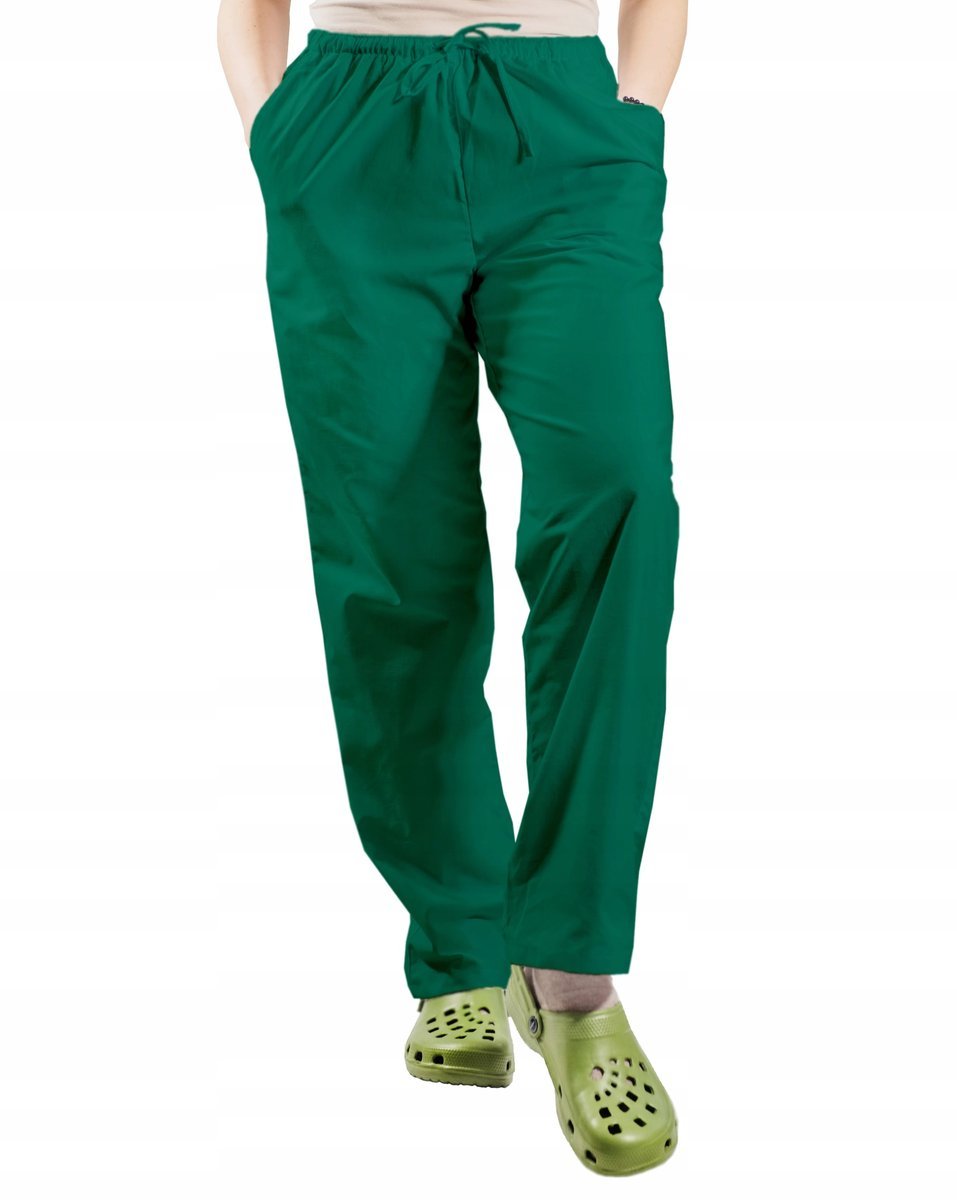 BAWEŁNIANE spodnie MEDYCZNE 100% bawełna LEKARSKIE DLA LEKARZY K12BAW M