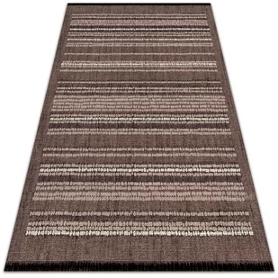 Modny dywan winylowy Wzór brązowa tkanina 150x225 cm - Dywany - miniaturka - grafika 1