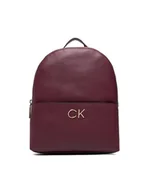 Plecaki - Calvin Klein Plecak Re-Lock Round Bp W/Pckt Sm K60K608984 Bordowy Plecak Re-Lock Round Bp W/Pckt Sm K60K608984 Bordowy - miniaturka - grafika 1