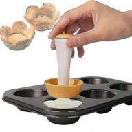 Akcesoria i części do ekspresów do kawy - Plastikowe ciasto Tamper Tart Shell Molds Tart Cutter Flower / okrągły Dough Cookie Cutter Set Cupcake - miniaturka - grafika 1