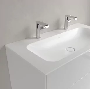 Villeroy & Boch Finion Umywalka meblowa 100x50 cm podwójna biały mat z powłoką CeramicPlus 4164A1RW - Umywalki - miniaturka - grafika 1