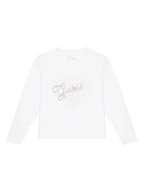 Bluzki damskie - Guess Bluzka J5BI35 J1314 Biały Relaxed Fit - miniaturka - grafika 1
