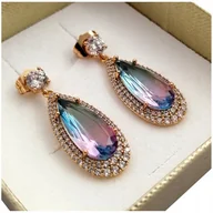 Kolczyki - Ekskluzywne Złote Kolczyki Wiszące Prezent+Grawer - miniaturka - grafika 1