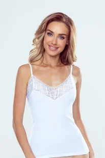 Eldar Karina cienkie ramiączka koronka biała 2XL - Koszulki i topy damskie - miniaturka - grafika 1