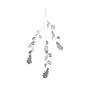 Zawieszka gałązka 32cm srebrne kryształki - Ozdoby bożonarodzeniowe - miniaturka - grafika 2