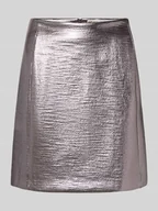 Spódnice - Spódnica mini o kroju regular fit ze wszytym zamkiem błyskawicznym model ‘Lume’ - miniaturka - grafika 1