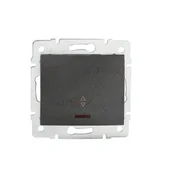 Wyłączniki światła i elektryczne - Kanlux Łącznik schodowy z LED LOGI 02-1140-141 gr 25259 - miniaturka - grafika 1