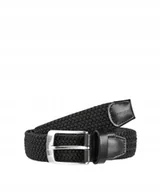 Paski - Pasek Do Spodni Pleciony Męski Elastyczny PUCCINI Czarny PAME(105) 1 - miniaturka - grafika 1