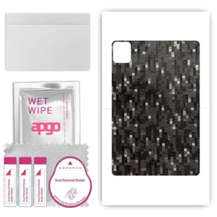 folia naklejka skórka strukturalna na TYŁ do Blackview Tab 70 WiFi - Carbon Pixel Czarny - apgo SKINS - Akcesoria do tabletów i e-booków - miniaturka - grafika 1