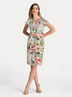 Sukienki - Swing Sukienka koktajlowa 5AI20700 Kolorowy Regular Fit - miniaturka - grafika 1