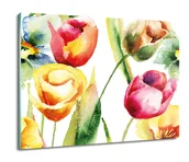 Deski do krojenia - z foto osłona splashback Tulipany akwarela 60x52, ArtprintCave - miniaturka - grafika 1