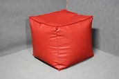 Pufy i podnóżki - Pufa Sakwa Czerwona 50X50 Cm B 1330 - miniaturka - grafika 1