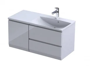 Oristo Szafka wisząca BRYLANT UNI 100 cm z umywalką AMELIA, PRAWA BIAŁY POŁYSK OR36-SD2S-60-1-V3 + OR36-SN1S-40-1-V3 + UME-AM-100-92-P - Szafki łazienkowe - miniaturka - grafika 1
