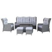 Meble ogrodowe - Meble ogrodowe Verdi zestaw wypoczynkowy sofa 2 fotele 2 pufy stolik Esti&Esta - miniaturka - grafika 1