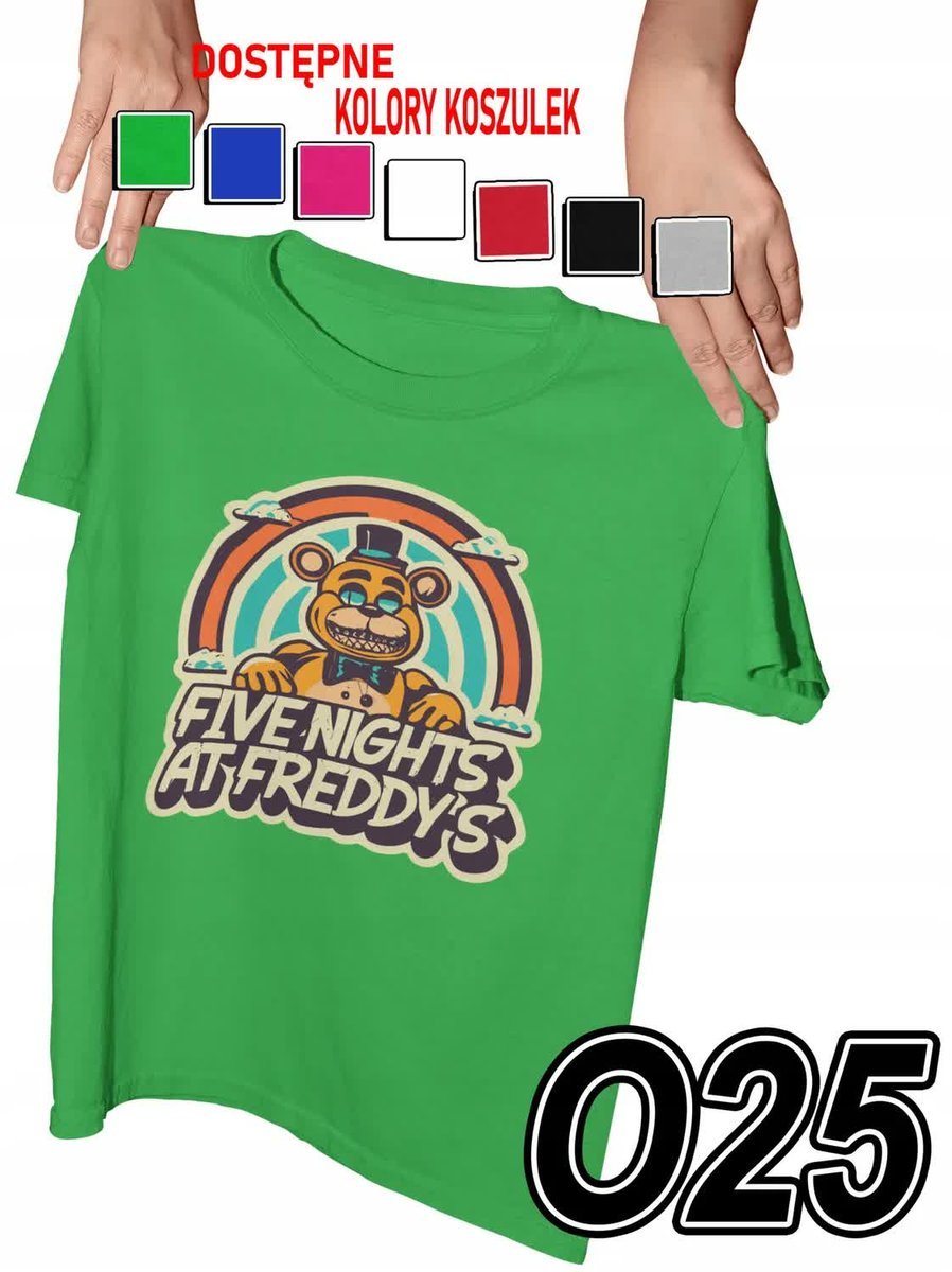 Koszulka Dziecięca Z Nadrukiem Znane Gry Fnaf 5 Nigts At Fredy - M 134-140